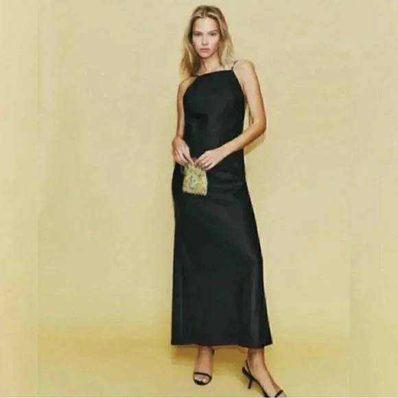 chinese dress ladies Rent The Selia Green Linen Dress By Reformation